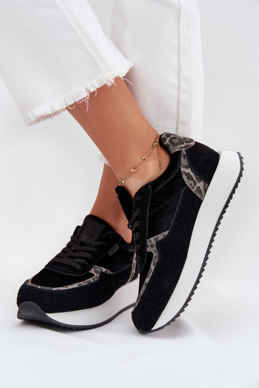 seemisnakhsed  tüüpi jalanõud  Big Star OO274A312 HI-POLY SYSTEM Must leopardimustriga seemisnakhsed  tüüpi jalanõud  Big Star OO274A312 HI-POLY SYSTEM Must leopardimustriga