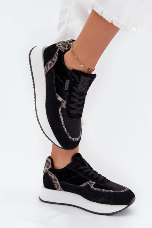 seemisnakhsed  tüüpi jalanõud  Big Star OO274A312 HI-POLY SYSTEM Must leopardimustriga seemisnakhsed  tüüpi jalanõud  Big Star OO274A312 HI-POLY SYSTEM Must leopardimustriga