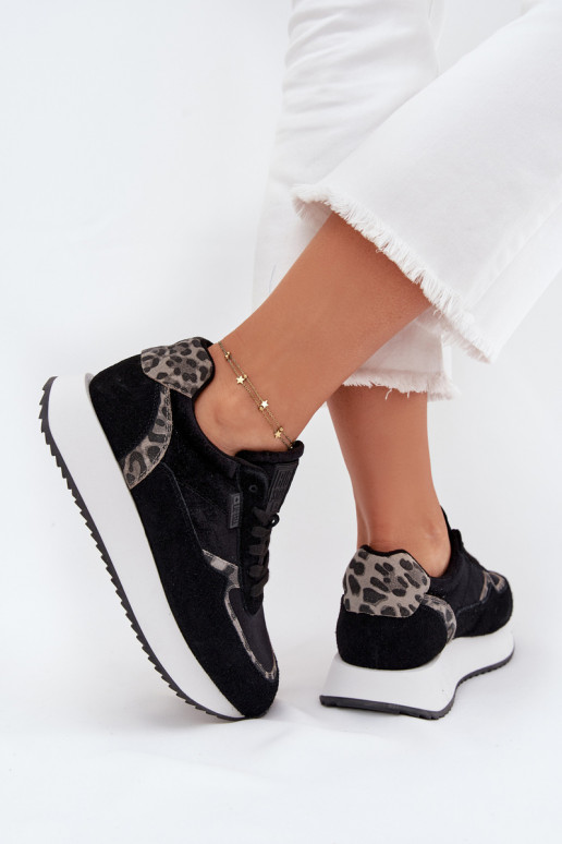 seemisnakhsed  tüüpi jalanõud  Big Star OO274A312 HI-POLY SYSTEM Must leopardimustriga seemisnakhsed  tüüpi jalanõud  Big Star OO274A312 HI-POLY SYSTEM Must leopardimustriga