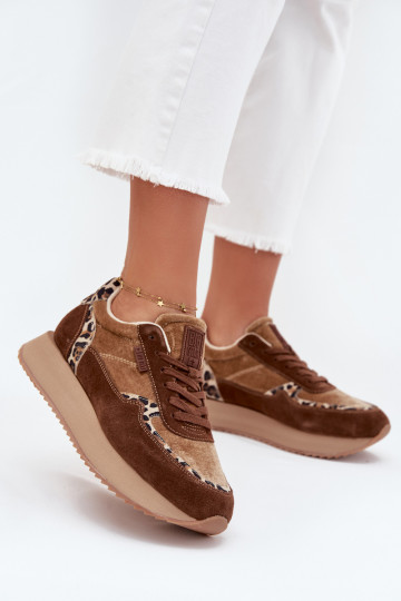 seemisnakhsed  tüüpi jalanõud  Big Star OO274A313 HI-POLY SYSTEM pruunid värvi leopardimustriga 2