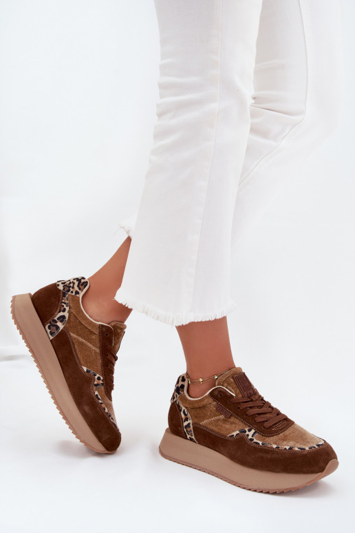 seemisnakhsed  tüüpi jalanõud  Big Star OO274A313 HI-POLY SYSTEM pruunid värvi leopardimustriga seemisnakhsed  tüüpi jalanõud  Big Star OO274A313 HI-POLY SYSTEM pruunid värvi leopardimustriga