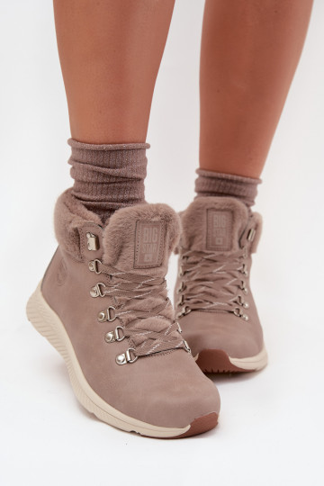 jalanõud  karusnahaga Big Star MM274487 Halli värvi 2