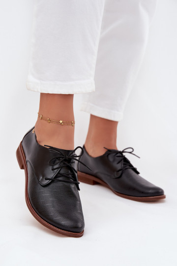 jalatsid  Elegantsed nööritavad Zazoo 4238 Must 2