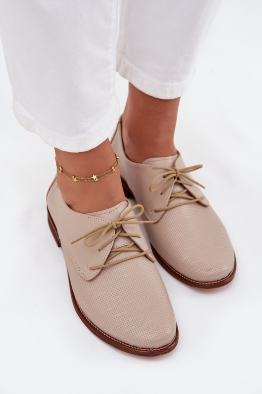 jalatsid  Elegantsed nööritavad Zazoo 4238 beeži värvi   jalatsid  Elegantsed nööritavad Zazoo 4238 beeži värvi