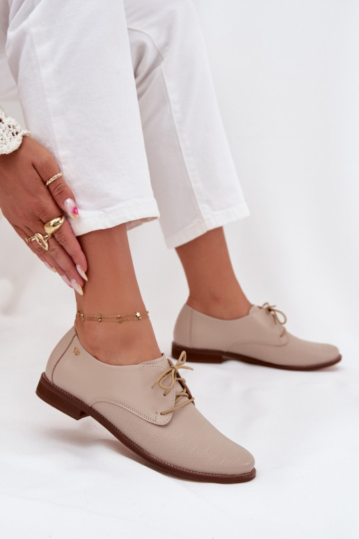 jalatsid  Elegantsed nööritavad Zazoo 4238 beeži värvi   jalatsid  Elegantsed nööritavad Zazoo 4238 beeži värvi