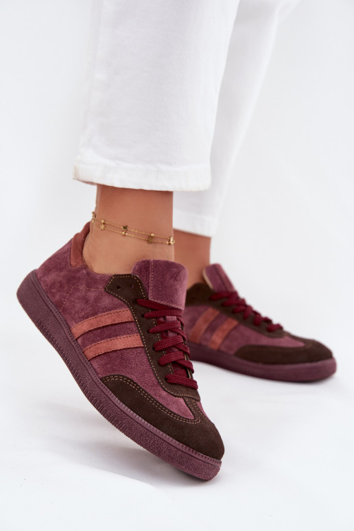 Sametised naiste madalad tossud Zazoo N1068 burgundia