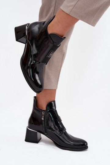 Laque Naiste poolsaapad   Detalem voodriga Zazoo 60560 Must