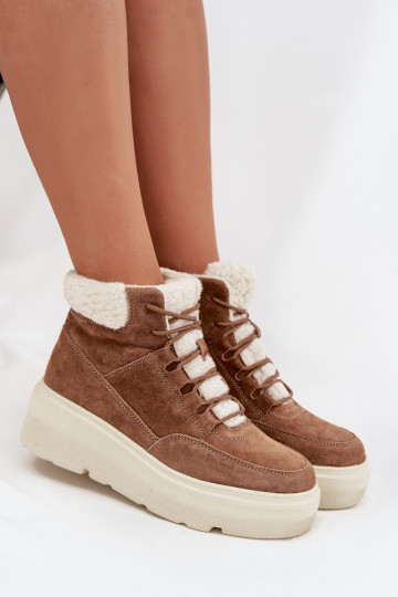 seemisnakhsed nööpidega lumesaapad  soojad saapad platvormiga Vinceza 95354 Camel