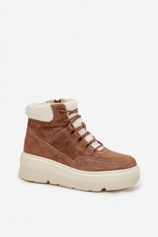 seemisnakhsed nööpidega lumesaapad  soojad saapad platvormiga Vinceza 95354 Camel seemisnakhsed nööpidega lumesaapad  soojad saapad platvormiga Vinceza 95354 Camel