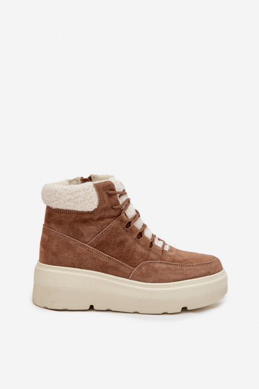 seemisnakhsed nööpidega lumesaapad  soojad saapad platvormiga Vinceza 95354 Camel seemisnakhsed nööpidega lumesaapad  soojad saapad platvormiga Vinceza 95354 Camel