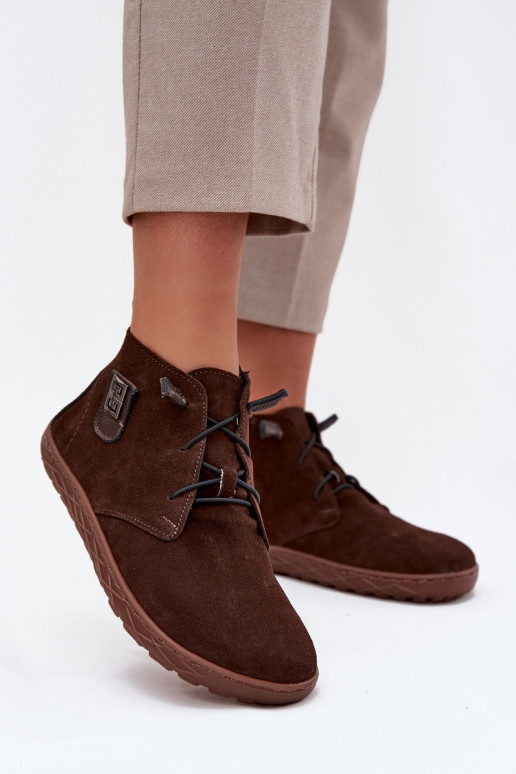 seemisnakhsed jalatsid Barefoot   Detalem Zazoo 30072 Czekoladowe