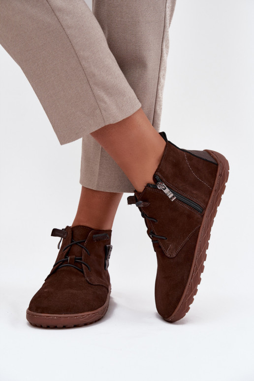 seemisnakhsed jalatsid Barefoot   Detalem Zazoo 30072 Czekoladowe