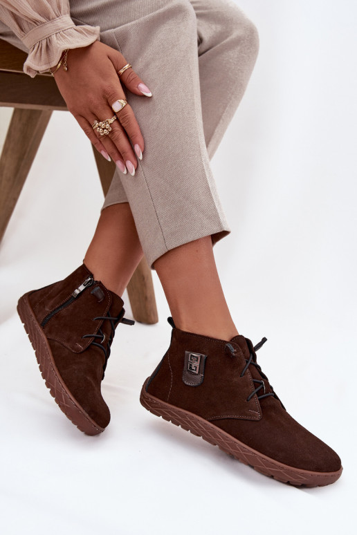 seemisnakhsed jalatsid Barefoot   Detalem Zazoo 30072 Czekoladowe