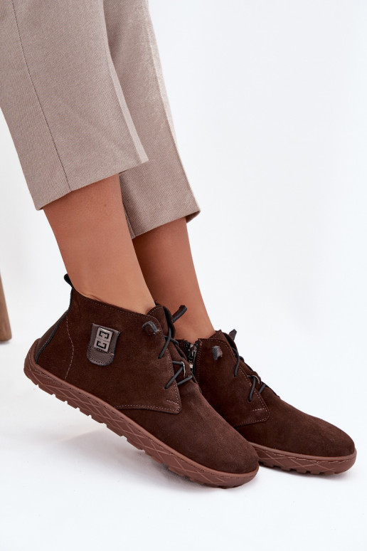 seemisnakhsed jalatsid Barefoot   Detalem Zazoo 30072 Czekoladowe