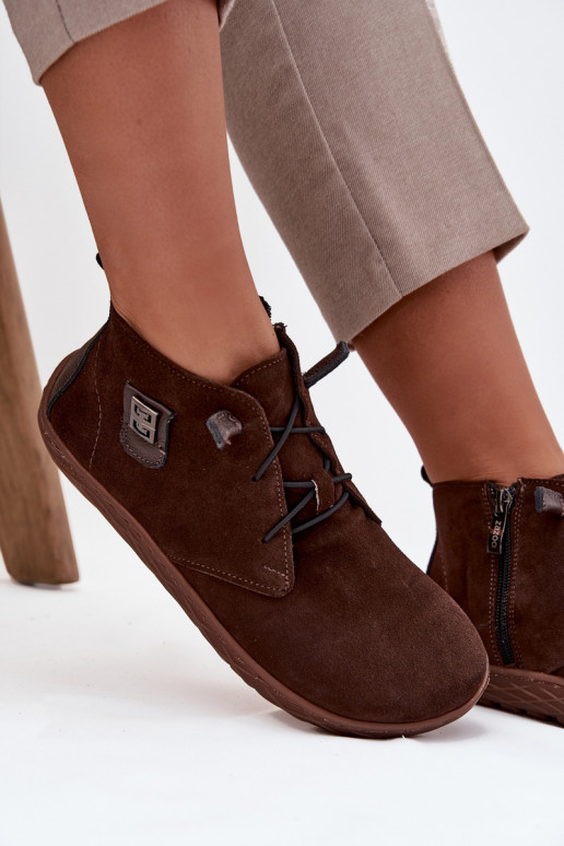 seemisnakhsed jalatsid Barefoot   Detalem Zazoo 30072 Czekoladowe