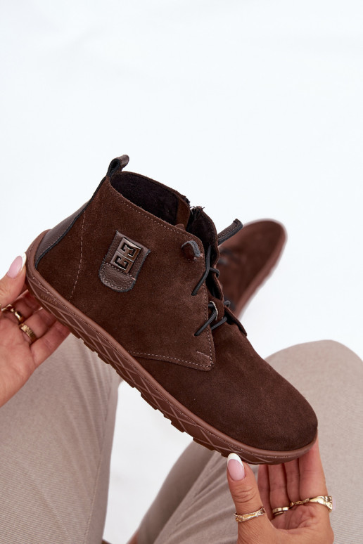 seemisnakhsed jalatsid Barefoot   Detalem Zazoo 30072 Czekoladowe