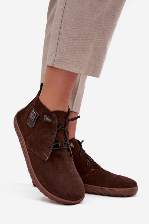 seemisnakhsed jalatsid Barefoot   Detalem Zazoo 30072 Czekoladowe