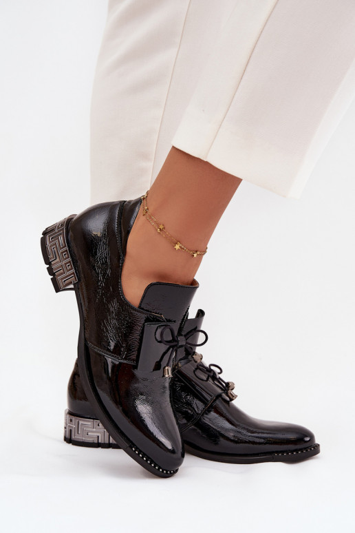 Laque jalatsid   lipsukesega Zazoo 1399 Must