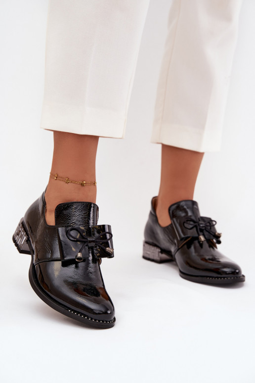 Laque jalatsid   lipsukesega Zazoo 1399 Must