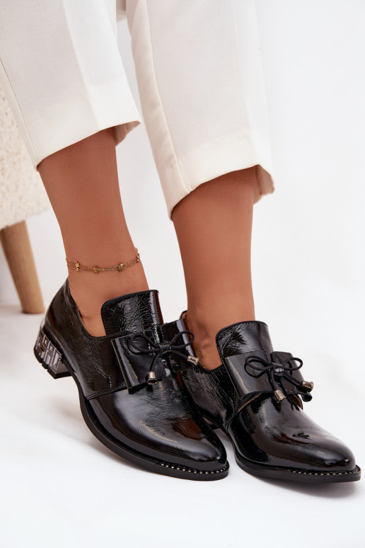 Laque jalatsid   lipsukesega Zazoo 1399 Must