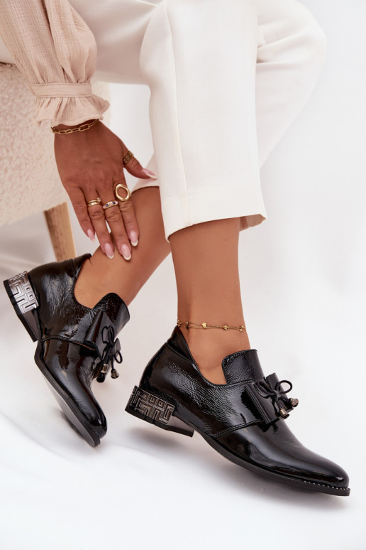 Laque jalatsid   lipsukesega Zazoo 1399 Must