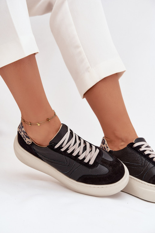 tüüpi jalanõud  platvormiga leopardimustriga Zazoo N1263 Must    tüüpi jalanõud  platvormiga leopardimustriga Zazoo N1263 Must