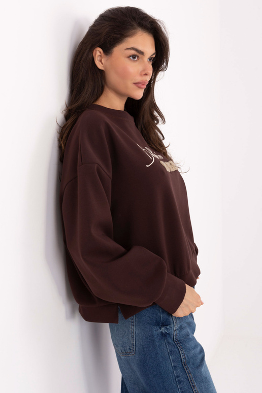 Tumedat pruun kampsun