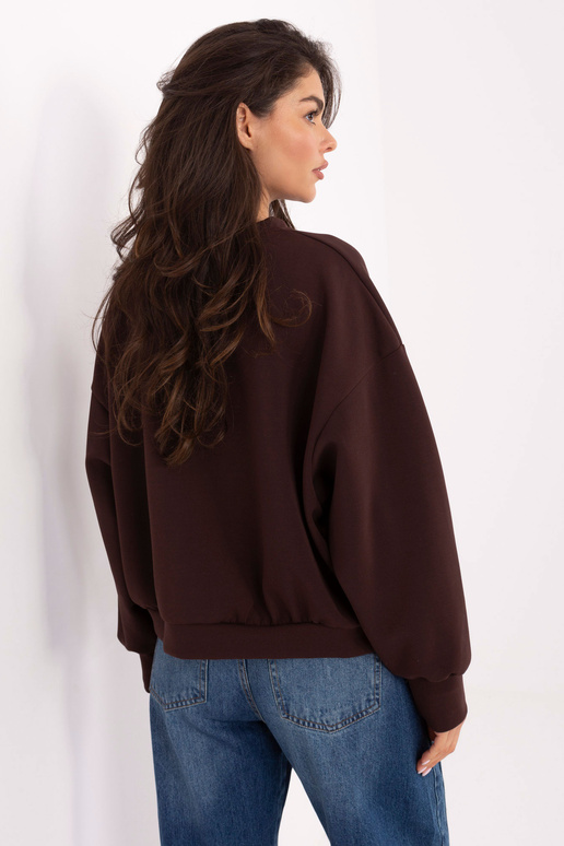 Tumedat pruun kampsun