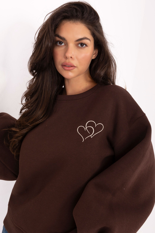 Pusažiemine džemper - tumepruun Pusažiemine džemper - tumepruun