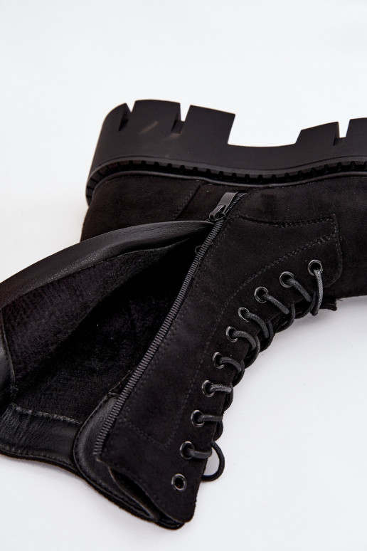 Soojad poolsaapad ja nokerid naistele punase värvi ornamentidega Melisse