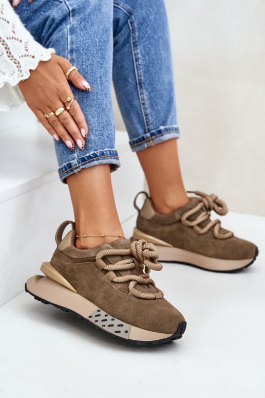 seemisnakhsed  tüüpi jalanõud  platvormiga Z Grubym m Artiker 54C1466 pruunid värvi