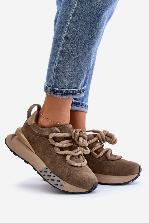 seemisnakhsed  tüüpi jalanõud  platvormiga Z Grubym m Artiker 54C1466 pruunid värvi