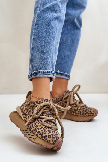 seemisnakhsed  tüüpi jalanõud  platvormiga Z Grubym m leopardimustriga Artiker 55C0135 pruunid värvi 2