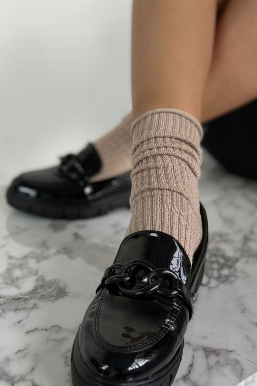 Sokid  Prążek z Lurexem beeži värvi Sokid  Prążek z Lurexem beeži värvi