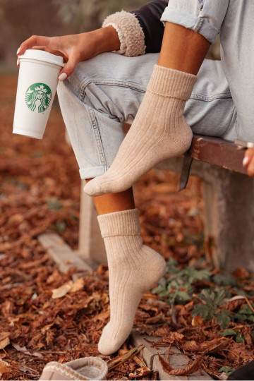 Sokid  Wełniane beeži värvi