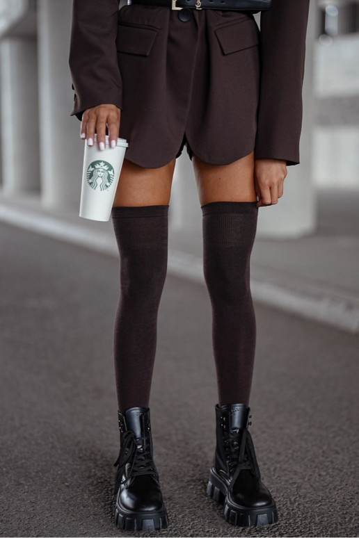 Zakolanówki  Bawełniane  Czekoladowe Zakolanówki  Bawełniane  Czekoladowe