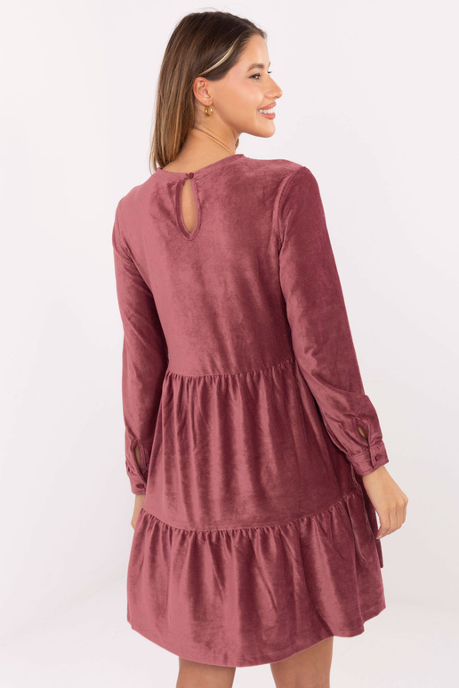 Sukienka-D10040Z30289-ciemny różowy