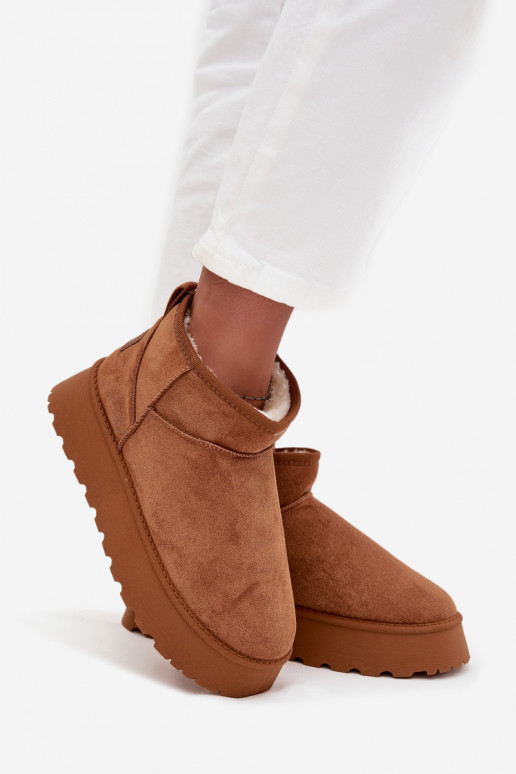 nööpidega lumesaapad  platvormiga pruunid värvi Celyra