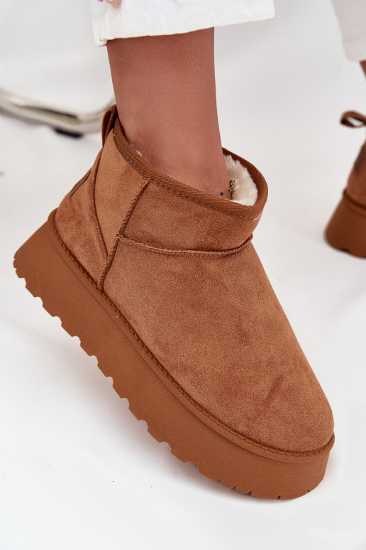 nööpidega lumesaapad  platvormiga pruunid värvi Celyra