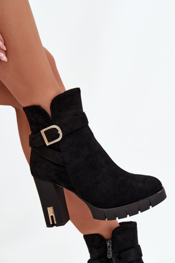 voodriga Naiste poolsaapad neetide ja pandlaga Must Nolivira