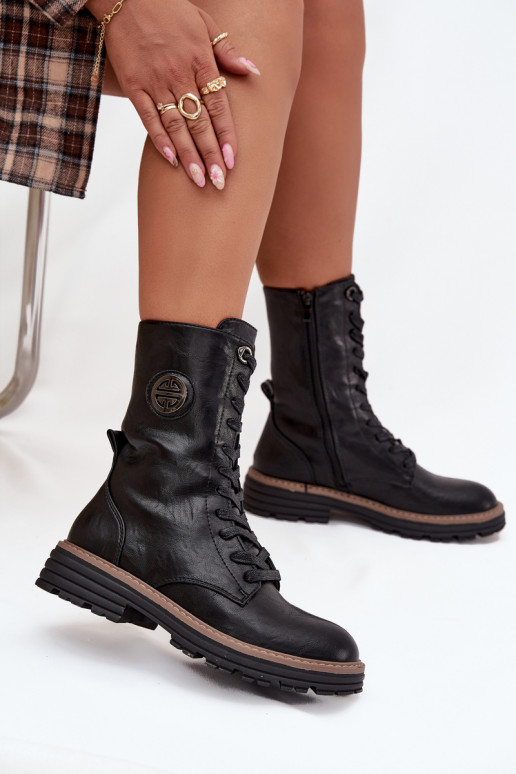 saapad   Detalem voodriga Must Dorialine