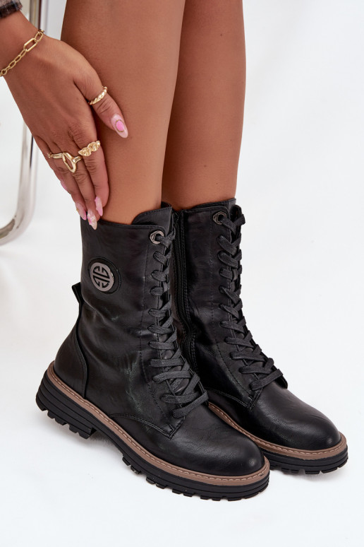 saapad   Detalem voodriga Must Dorialine