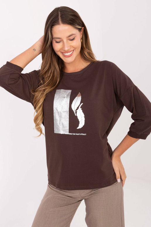 Bluzka-RV-BZ-A820.27P-ciemny brązowy