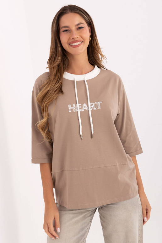 Bluzka-RV-BZ-A892.00-ciemny bezowy