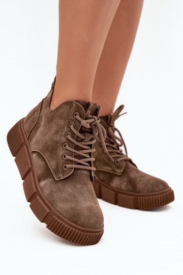 seemisnakhsed madalad naistesaapad platvormiga Big Star SS274594 beeži värvi 2