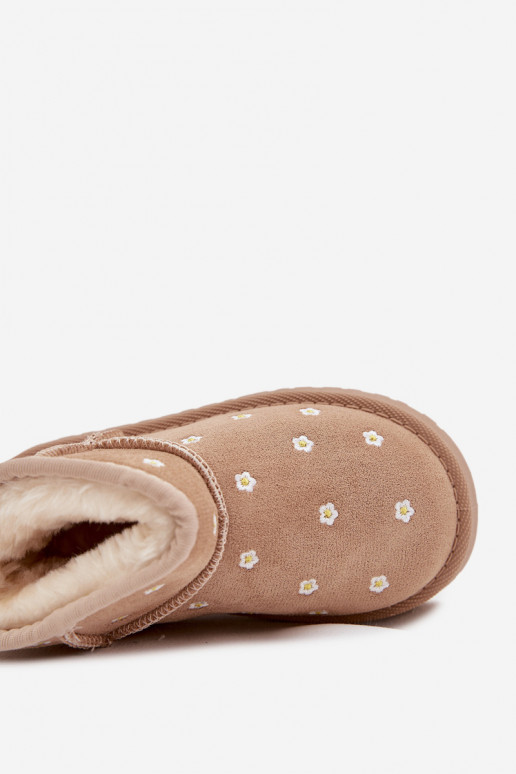 nööpidega lumesaapad Laste jalanõud Ozdobione uszkami beeži värvi Gracina