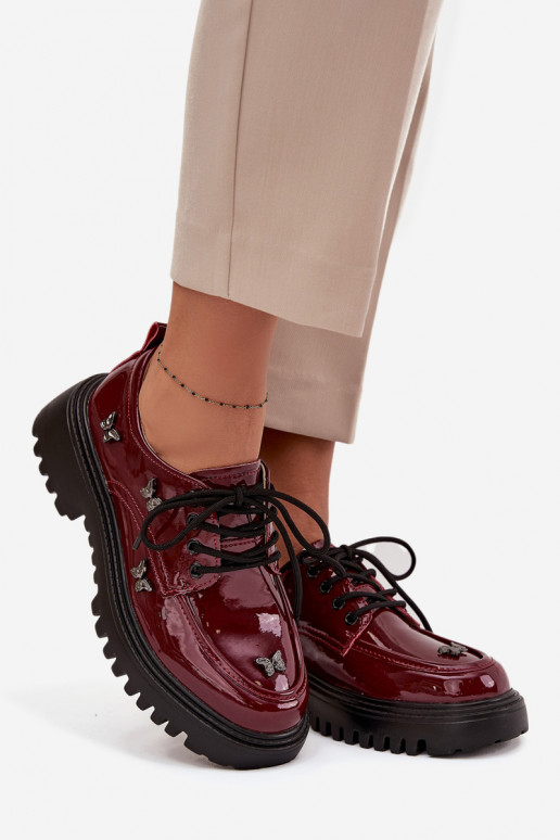 Laque   jalatsid  Z Przypinkami Artiker 57C0336 bordoo-värvi