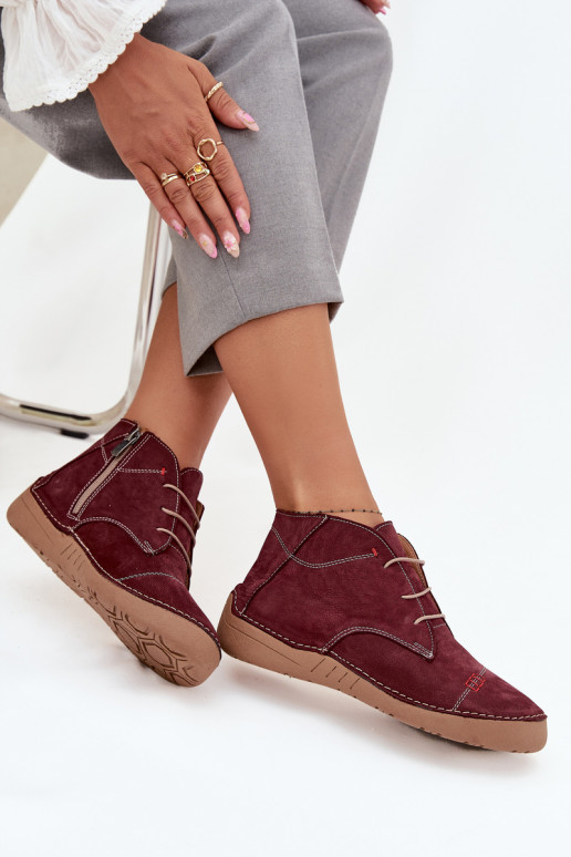   jalatsid  Z Przeszyciami  Artiker 57C2116 bordoo-värvi