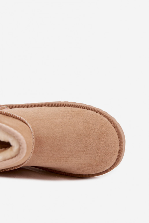 nööpidega lumesaapad Laste jalanõud  voodriga karusnahaga beeži värvi Mireya nööpidega lumesaapad Laste jalanõud  voodriga karusnahaga beeži värvi Mireya