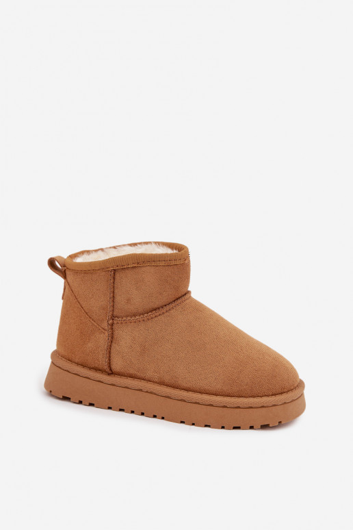 nööpidega lumesaapad Laste jalanõud  voodriga karusnahaga pruunid värvi Mireya nööpidega lumesaapad Laste jalanõud  voodriga karusnahaga pruunid värvi Mireya